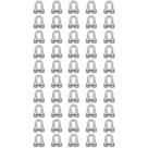 Kit Clips Grampo Para Cabo de Aço 1/4'' 1,0003 (Com 50 Unidades) - Nord