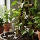 Kit Clips Grampos Autoadesivo Fixação para Plantas de Parede Trepadeira Suporte Flores Folhas