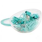 Kit clips + prendedor de papel aqua tilibra Kit clips + prendedor de papel aqua tilibra