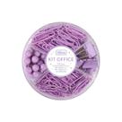 Kit Clips, Prendedor para Papel e Alfinete Lilás Tilibra 353876