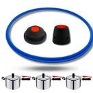 Kit Clock Borracha Peso Válvula 7 Litros Para Panela De Pressão Fechamento Interno Kit Clock Borracha Peso Válvula 7 Litros Para Panela De Pressão Fechamento Interno