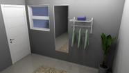 Kit Closet Aramado 0,60 x 0,50 mt Parede Branco 20x20