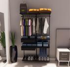 Kit Closet Aramado 1,20 x 2,00 mt Avançado Preto 20X20
