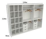 Kit Closet Armário Colmeia Cabideiro M81 (roupa, Sapateira)