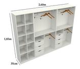 Kit Closet Armário Colmeia Cabideiro M83 (roupa, Sapateira)