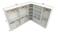 Kit Closet Armário M64 (expositor,roupa) Kit Closet Armário M64 (expositor,roupa)