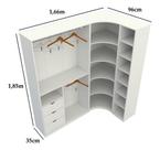 Kit Closet Loja Modulado Armário Colmeia Canto M9 Mdp