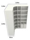 Kit Closet Modulado Armário Colmeia Cabideiro Canto M80