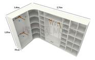 Kit Closet Modulado Armário Colmeia Cabideiro M10 Mdp