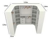 Kit Closet Modulado Armário Colmeia Cabideiro M7 Roupas Mdp