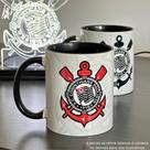 Kit Coador e Caneca Porcelana Corinthians Timão Personalizada com Nome