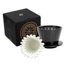 Kit Coador e Suporte Filtro De Vidro Para Café B75 Dripper 01 Fume Ou Transparente -