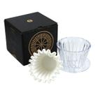 Kit Coador e Suporte Filtro De Vidro Para Café B75 Dripper 01 Fume Ou Transparente -