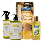 Kit Coala Ameixa Dourada: Limpador Perfumado 120ml, Sabonete Líquido 500ml, Odorizante De Ambientes 260ml e Difusor De Aromas 100ml
