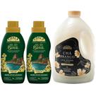 Kit Coala Chá Branco Lava Roupas 3L e 2 Amaciantes Sol do Brasil 1L Limpeza e Perfume Duradouro