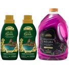 Kit Coala Orquídea Negra Lava Roupas 3L e 2 Amaciantes Sol do Brasil 1L Limpeza e Perfume Duradouro