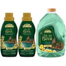 Kit Coala Sol do Brasil Lava Roupas Líquido 3L e 2 Amaciantes Concentrados 1L Limpeza e Perfume Duradouro