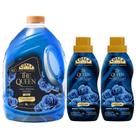 Kit Coala The Queen Lava Roupas Líquido 3L e 2 Amaciantes Concentrados 1L Limpeza e Perfume Duradouro