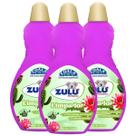 Kit Coala Zulu Perfumes: 3 Limpadores Perfumados Flor De Cacto 500ml