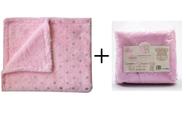 Kit Cobertor Estrelinhas Sherpa + Manta Bebê Menina Camesa Kit Cobertor Estrelinhas Sherpa + Manta Bebê Menina Camesa