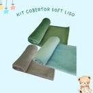 Kit Cobertores de Bebê Soft Masculino 3 Peças Macias e Antialérgicas - AZUL, VERDE E CINZA Kit Cobertores de Bebê Soft Masculino 3 Peças Macias e Antialérgicas - AZUL, VERDE E CINZA