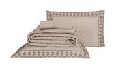 Kit Cobre Leito 4 Pçs Eveline Queen Bordado Sulamita Premium