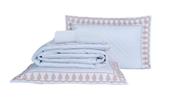 Kit Cobre Leito 4 Pçs Eveline Queen Bordado Sulamita Premium