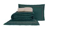 Kit Cobre Leito 4 Pçs Magnólia King Bordado Elegante Kit Cobre Leito 4 Pçs Magnólia King Bordado Elegante
