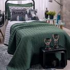 Kit Cobre Leito 5 Peças Solteiro Colorful To Decorando 100% Poliéster - Street House Verde Militar