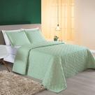 Kit Cobre Leito Ágata King Micropercal 200 Fios - Verde