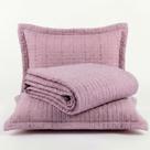 Kit Cobre Leito Bordare Queen 300 Fios Colcha Luxo Toque de Algodão 3 Peças Roxo Malva - 100% Poliéster