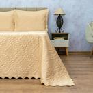 Kit Cobre Leito Camili SUPER KING 3 pçs colcha dupla face matelado ultrassônico com aba