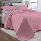Kit Cobre Leito Casal Classic Liso Ultrasonic + 2 Porta-travesseiros Floral Azalea