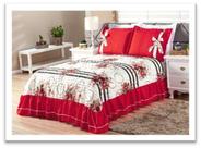 Kit Cobre Leito Casal Isabela 3 Peças Sem Matelado Estampa Clássica em 3 cores com Babado Elegante