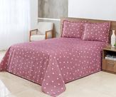 Kit Cobre Leito Casal Queen Bella Piquet 03 Peças Coração Rosa