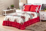 Kit Cobre Leito Casal Queen com Babado e Laço 3 Peças Vermelho Isabela Kit Cobre Leito Casal Queen com Babado e Laço 3 Peças Vermelho Isabela