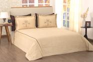 Kit cobre leito casal queen pamela bege com 3 peças Kit cobre leito casal queen pamela bege com 3 peças