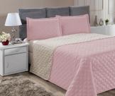 Kit Cobre Leito Casal Queen Realeza Dupla Face 3 Peças Cinza