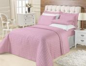 Kit Cobre Leito Casal Queen Top Line 3 Pçs 180 Fios Rose - Vilela Enxovais