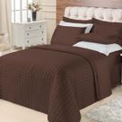 Kit Cobre Leito Casal Queen Top Line 3 Peças 180 Fios Tabaco