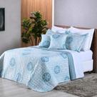Kit Cobre Leito Casal Queen Top Line Estampado 3 Peças 180 Fios Lotus