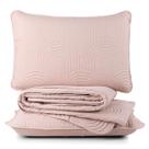 Kit Cobre Leito Colcha Arcos Casal Padrão Dupla Face Matelado 200 Fios 3 Peças Rosa Kit Cobre Leito Colcha Arcos Casal Padrão Dupla Face Matelado 200 Fios 3 Peças Rosa