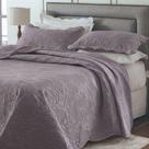 Kit Cobre Leito Colcha Basic King 3 Peças Dupla Face Liso Classic - Lavanda - 100% Poliéster