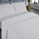 Kit Cobre Leito Colcha Bellini Queen Dupla Face Percal 300 Fios Textura Matelassê 3 Peças - Branco Kit Cobre Leito Colcha Bellini Queen Dupla Face Percal 300 Fios Textura Matelassê 3 Peças - Branco