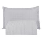 Kit Cobre Leito Colcha Bellini Solteiro Dupla Face Percal 300 Fios Textura Matelassê 2 Peças - Branco