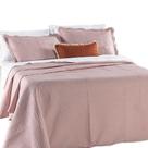 Kit Cobre Leito Colcha Clean Queen Dupla Face - Rosa