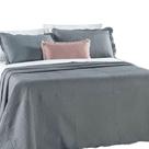 Kit Cobre Leito Colcha Clean Solteiro Dupla Face - Cinza