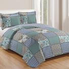 Kit Cobre Leito Colcha Daily Queen 3 Peças Patchwork 26