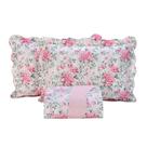Kit Cobre Leito Colcha King 3 Peças Boutis Estampada Dupla Face Porta Travesseiro Aba Americana