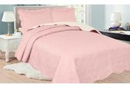 Kit Cobre Leito Colcha Lisa Solteiro 2 peças Lorena Rosa Realce Premium - Sultan Kit Cobre Leito Colcha Lisa Solteiro 2 peças Lorena Rosa Realce Premium - Sultan